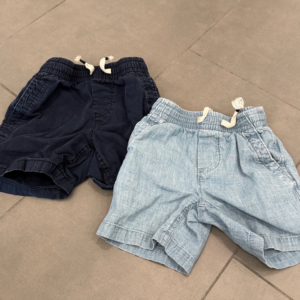 Set of 2 Baby GAP Kids Pull-On Shorts - Navy & Cgambrsy Size 2T